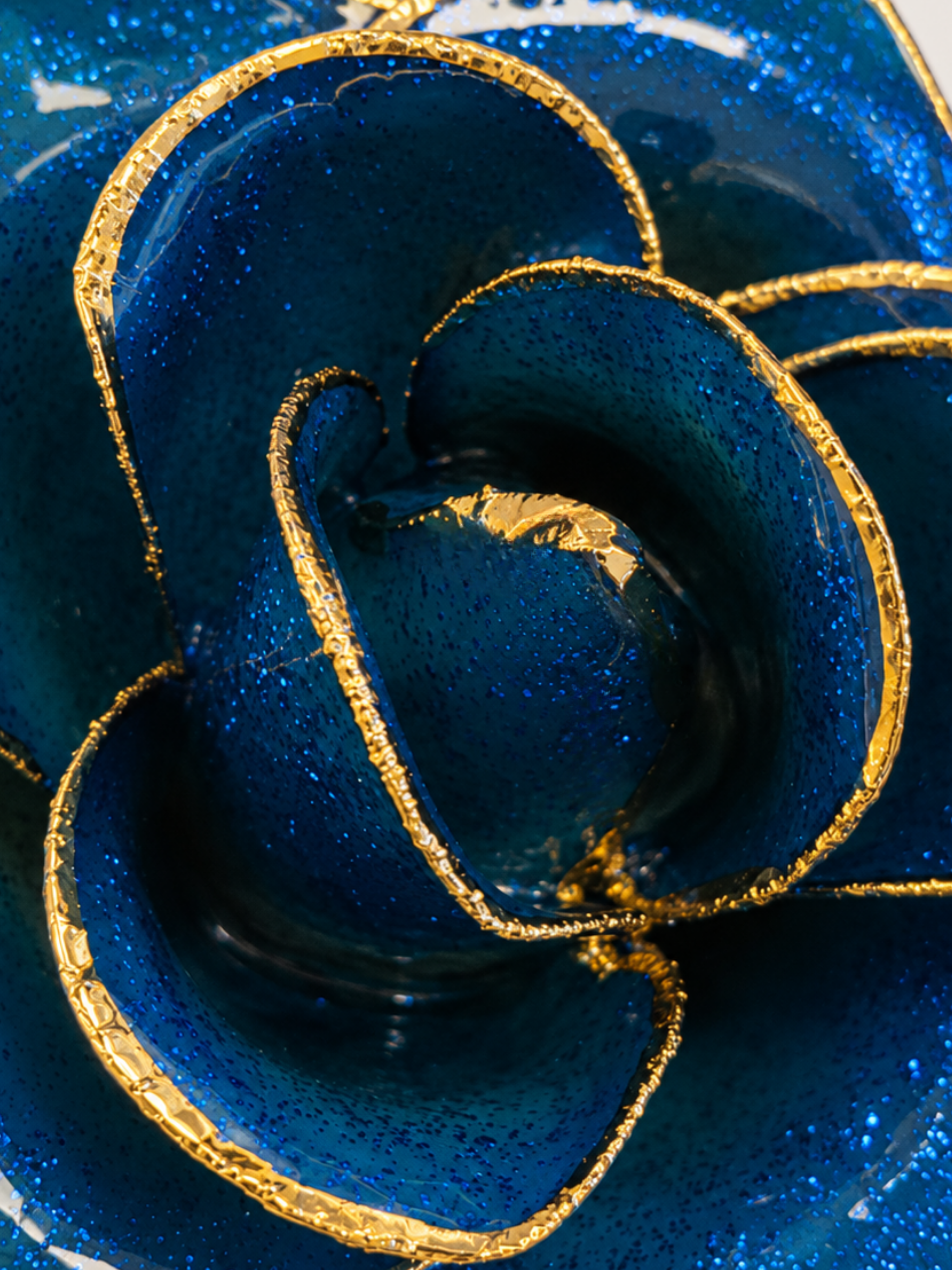 Luxury Blue Glitter Rose